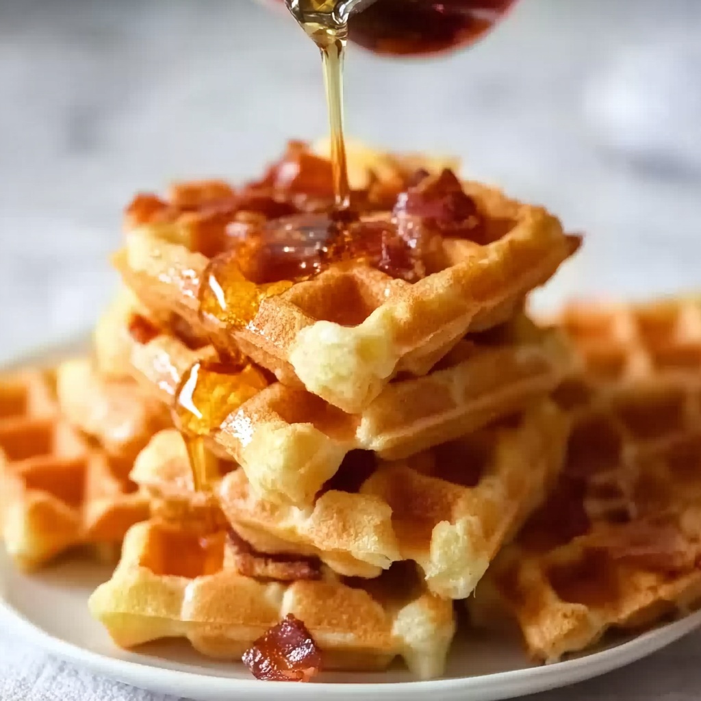 Cornbread Waffle Bites with Honey Butter Syrup Recipe - Recipe Image