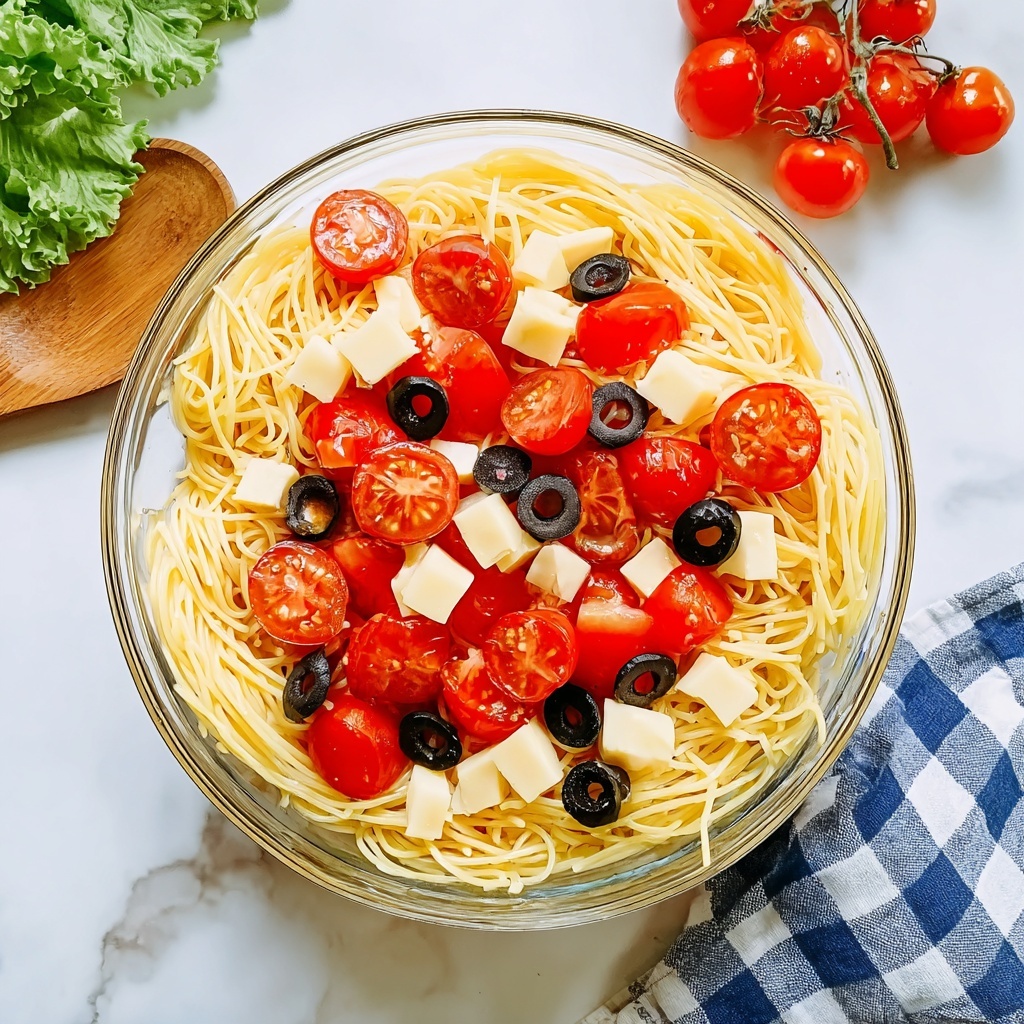 Classic Spaghetti Pasta Salad: A Fresh Twist on Summer Plates Recipe - Recipe Image