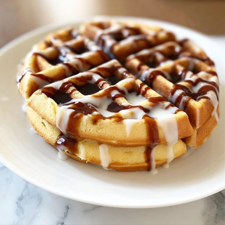 Cinnamon Roll Waffles with Cream Cheese Glaze Recipe