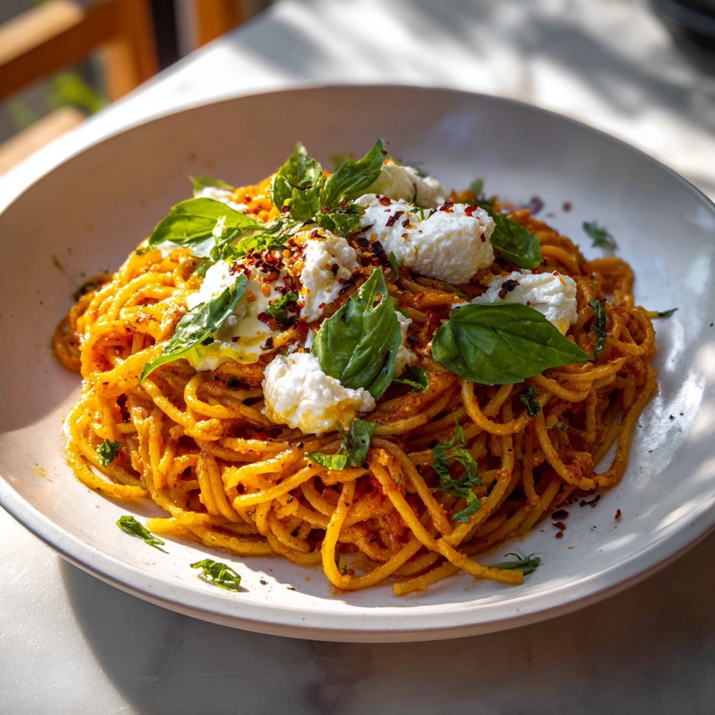 Chicken Spaghetti with Burrata: 5 Creamy Reasons to Love It Recipe - Recipe Image