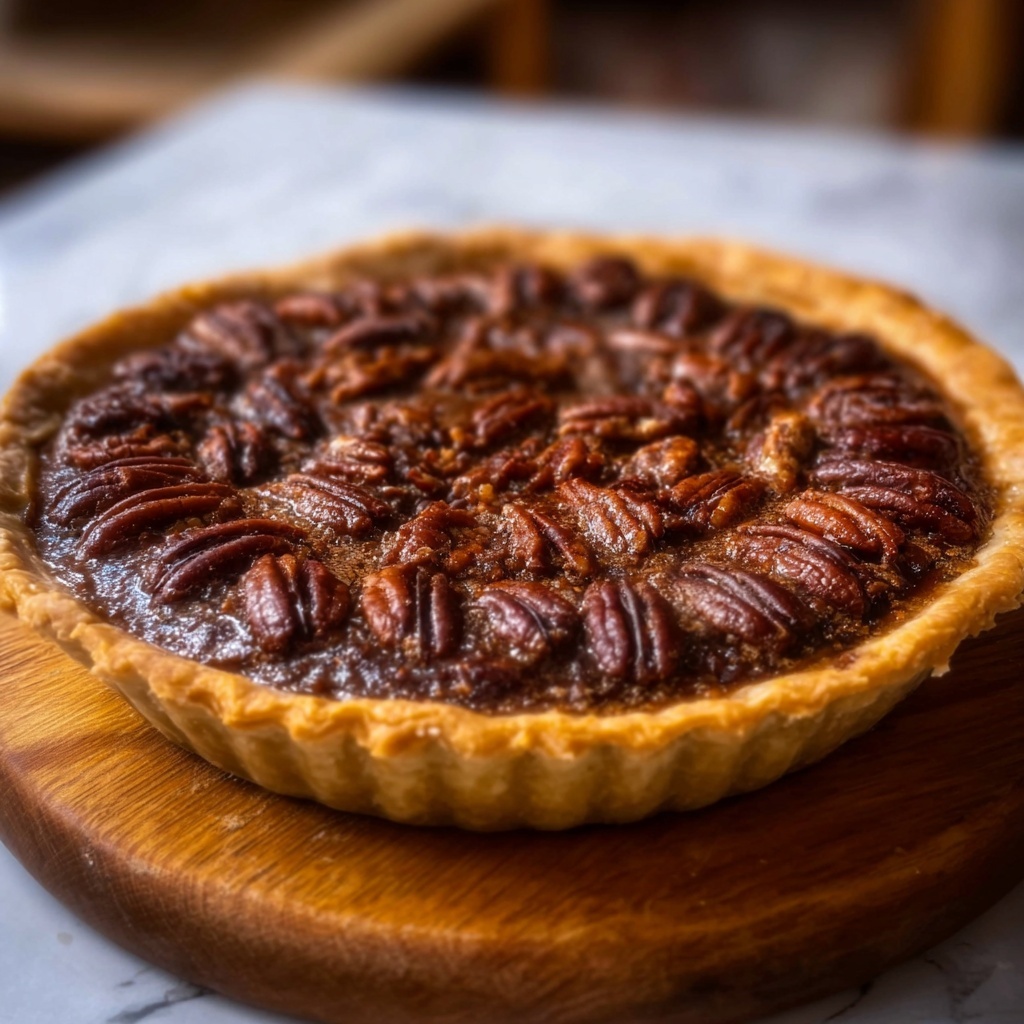 Christmas Chocolate Pecan Tart Recipe - Recipe Image