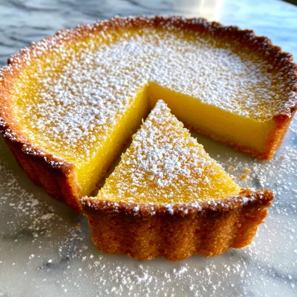 Christmas Lemon Custard Tart: A Festive Delight Recipe - Recipe Image