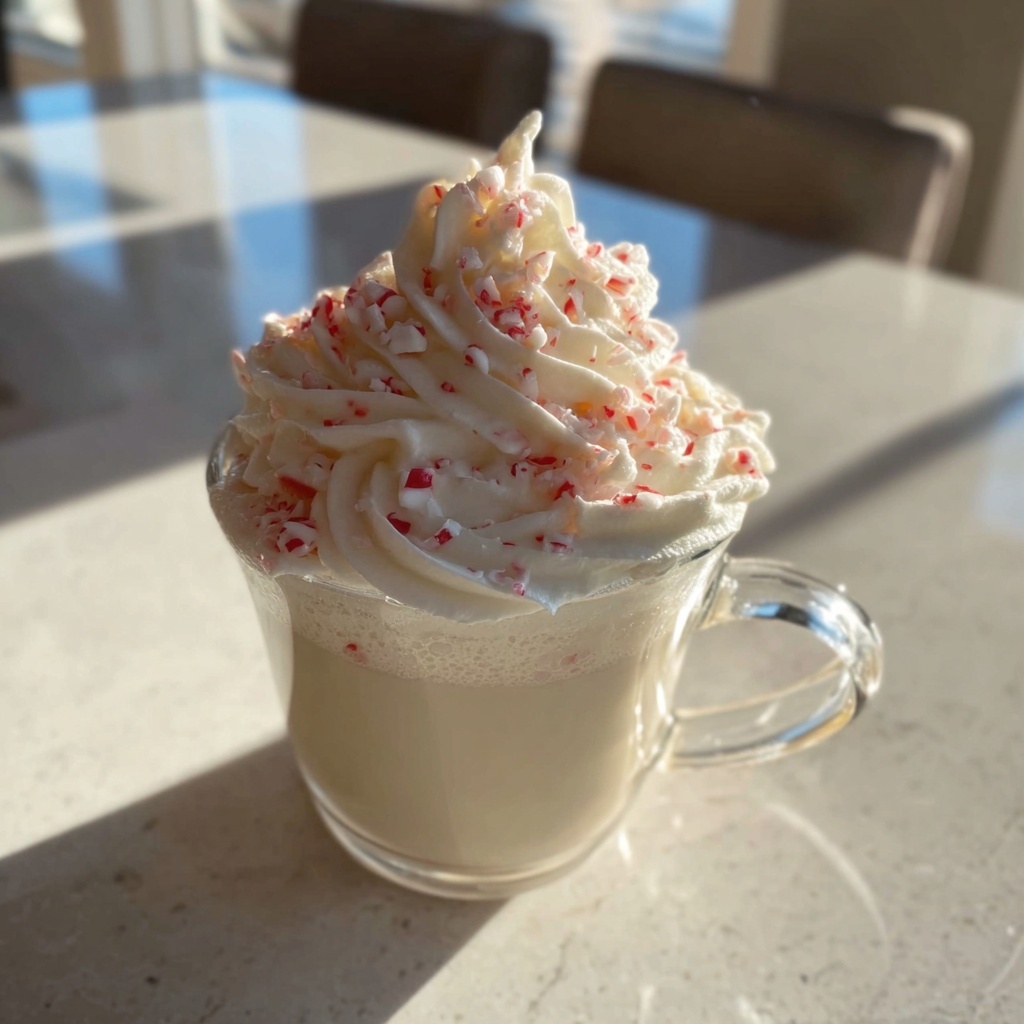 Christmas White Chocolate Peppermint Latte: 5 Cozy Indulgences Recipe - Recipe Image