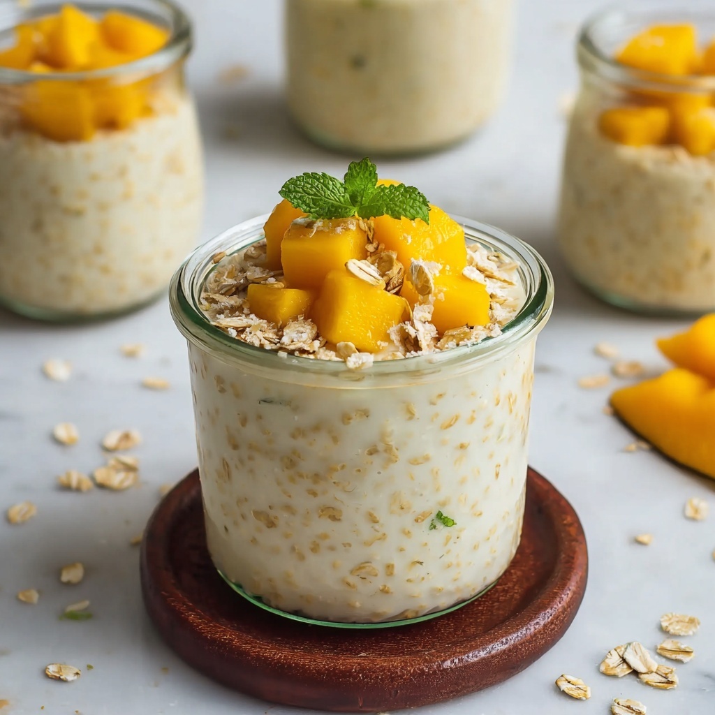 Creamy Coconut Mango Oatmeal Recipe - Recipe Image