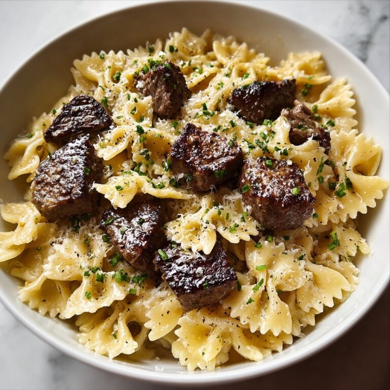 Beef and Bowtie Alfredo Recipe