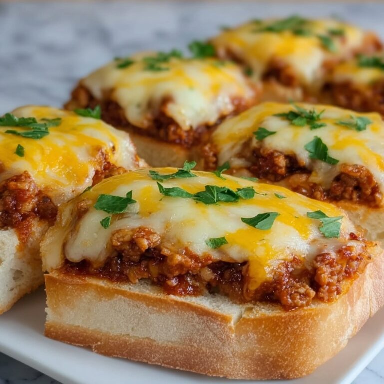 Sloppy Joe French Bread Pizza Slices Recipe