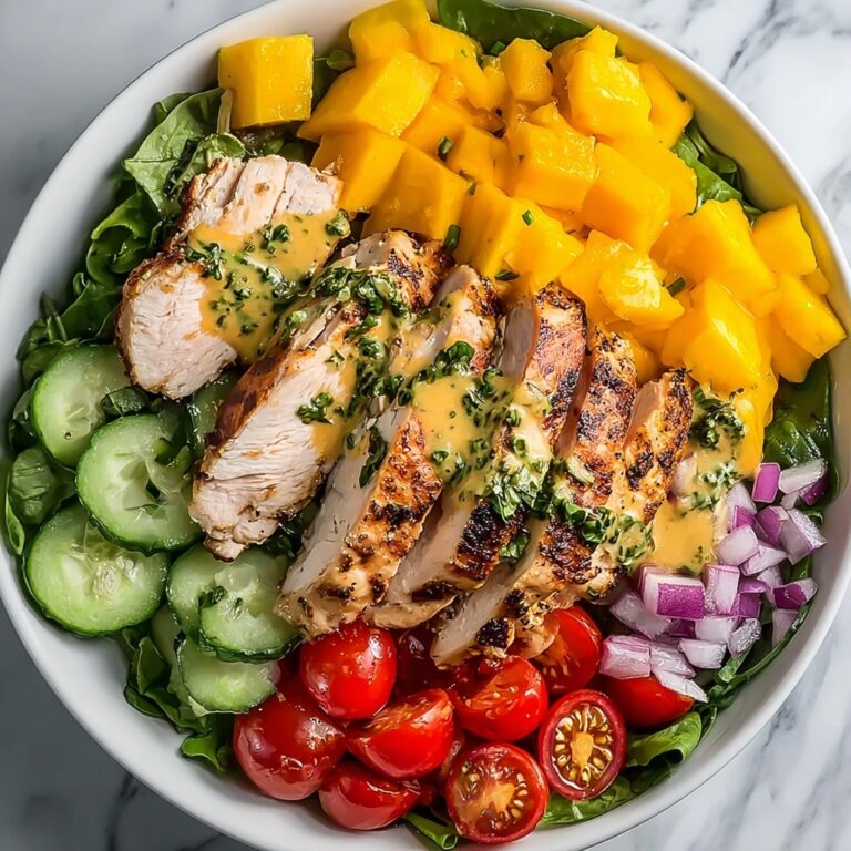 Chicken Mango Salad with Honey Lemon Dressing Recipe