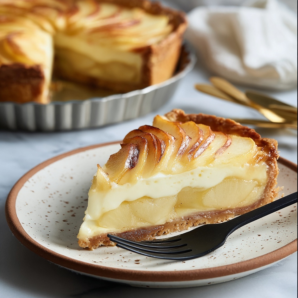 French Custard Pie with Apples (Flan Parisien) Recipe - Recipe Image