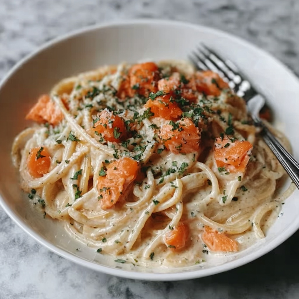 Smoked Salmon Carbonara Recipe - Recipe Image
