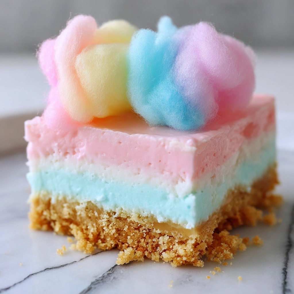 Cotton Candy Cheesecake with Colorful JELLO Layers Recipe - Recipe Image