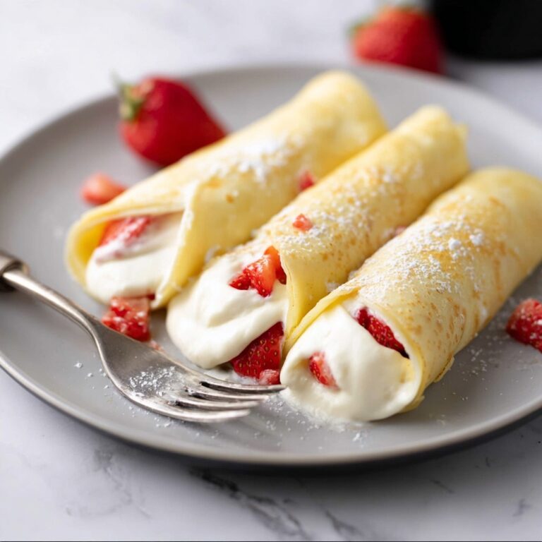 Strawberries and Cream Crepes Recipe