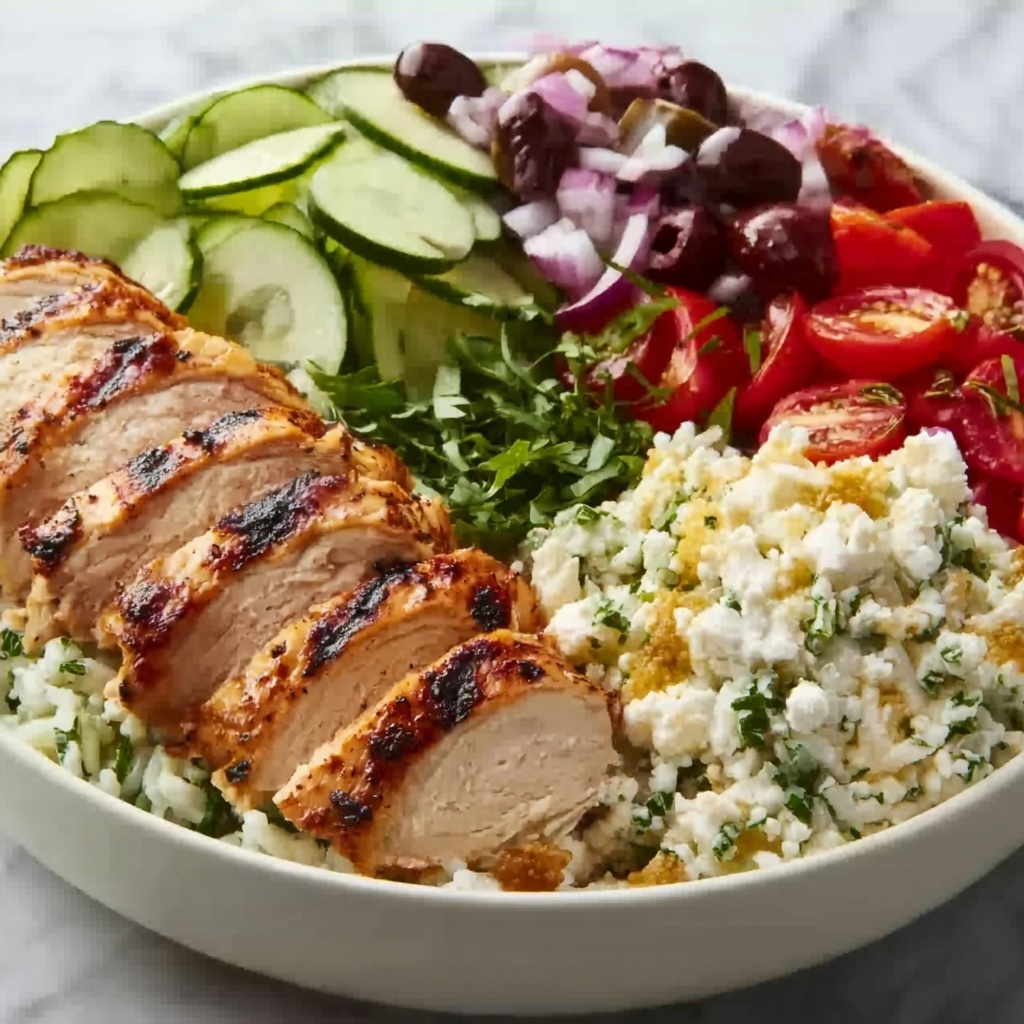 Greek Chicken Bowls with Quinoa, Vegetables, and Tzatziki Recipe - Recipe Image