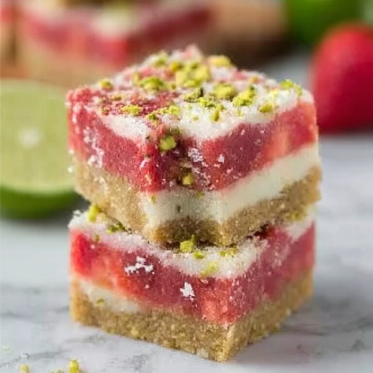 Strawberry Lime White Chocolate Gooey Bars Recipe