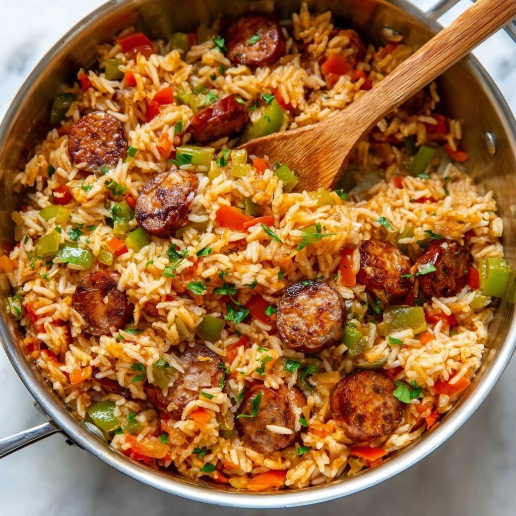 Cajun Sausage and Rice Skillet Recipe - Recipe Image