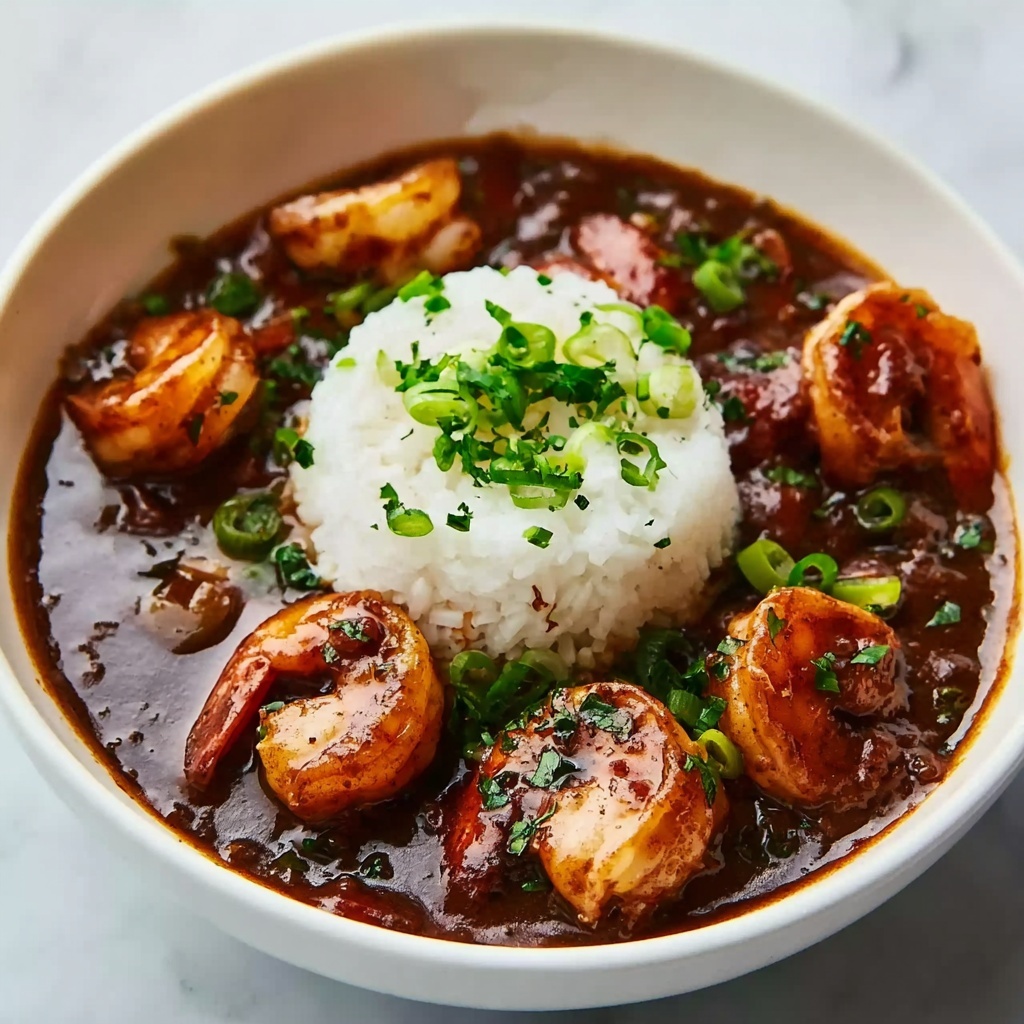 Hearty Cajun Gumbo with Andouille Sausage, Okra, and Vegetables Recipe - Recipe Image