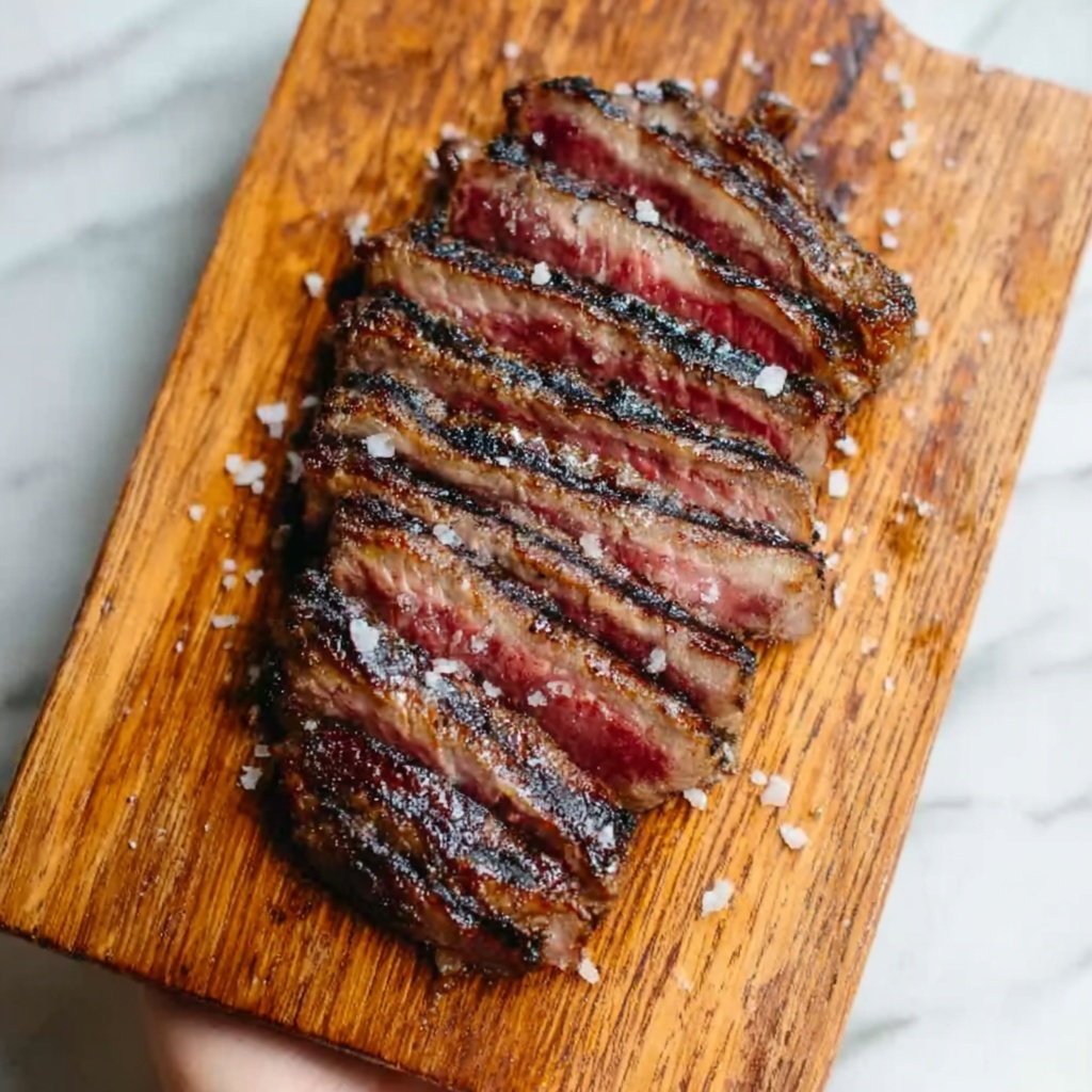 Grilled Balsamic and Garlic Flank Steak Recipe - Recipe Image