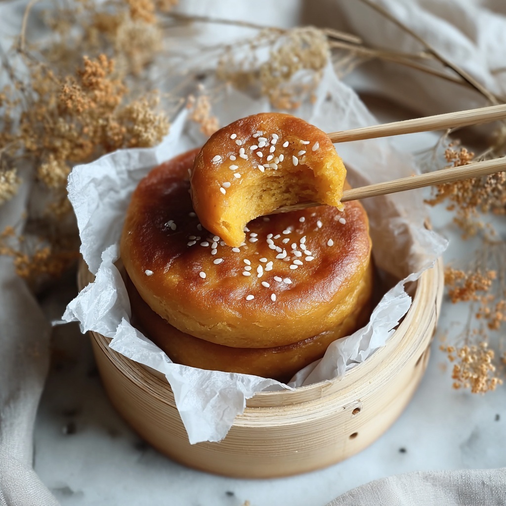 Deliciously Chewy Chinese Pumpkin Cake Recipe - Recipe Image