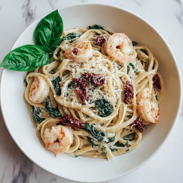 Marry Me Shrimp with Creamy Sun-Dried Tomato Basil Pasta Recipe