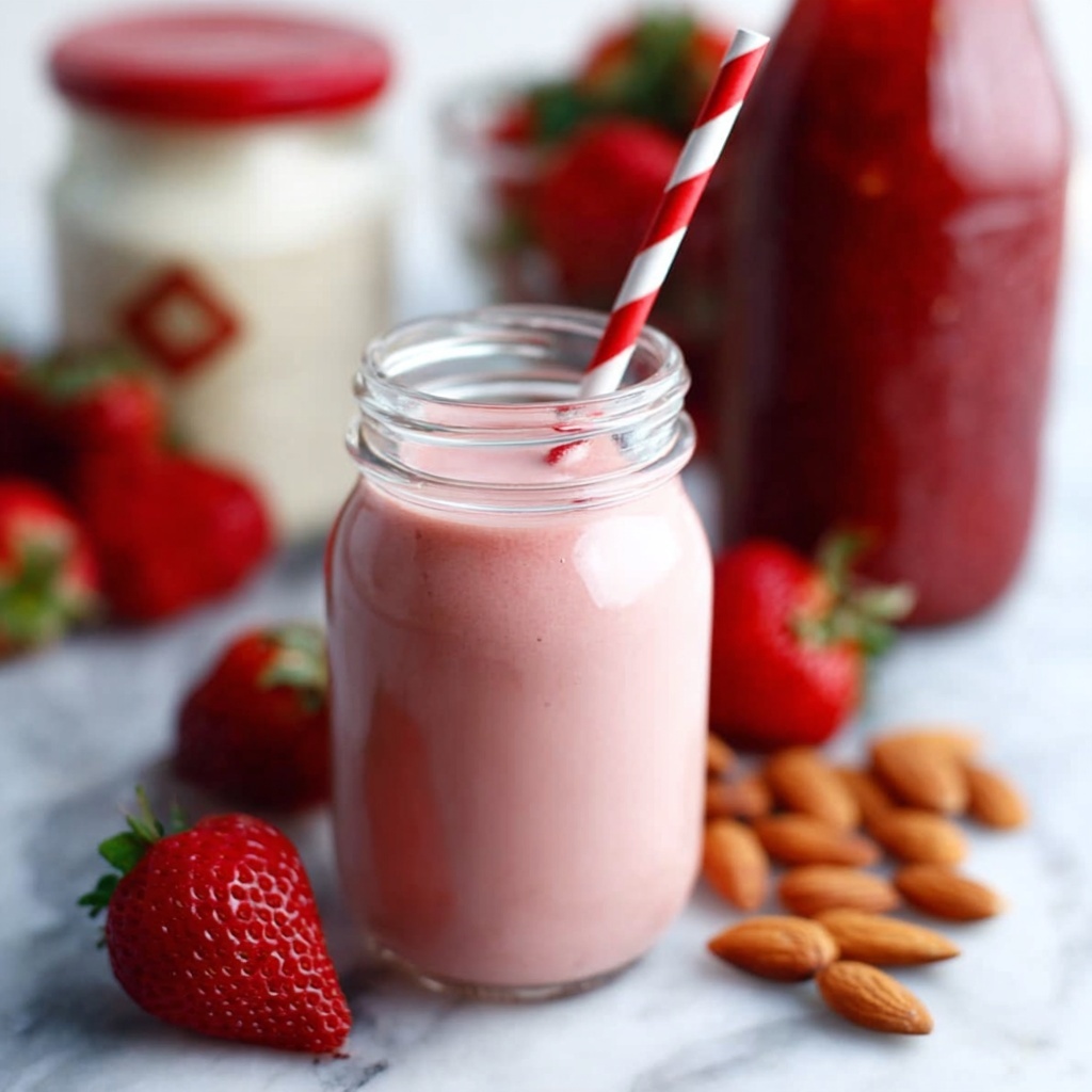 Strawberry Almond Milk Recipe - Recipe Image