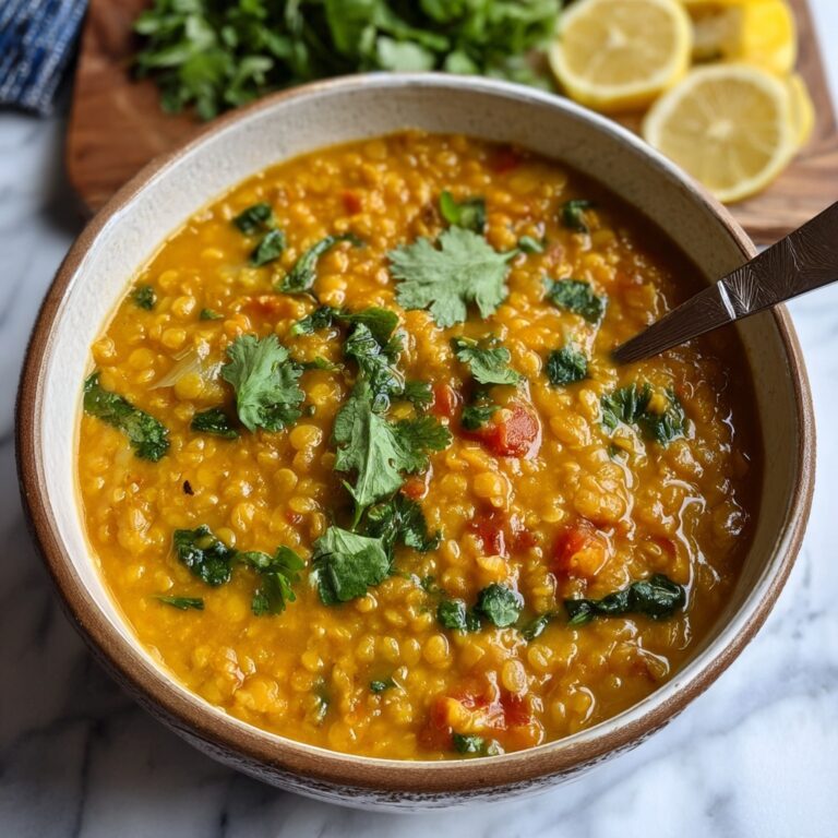 Creamy Red Lentil Dahl with Coconut and Spices Recipe