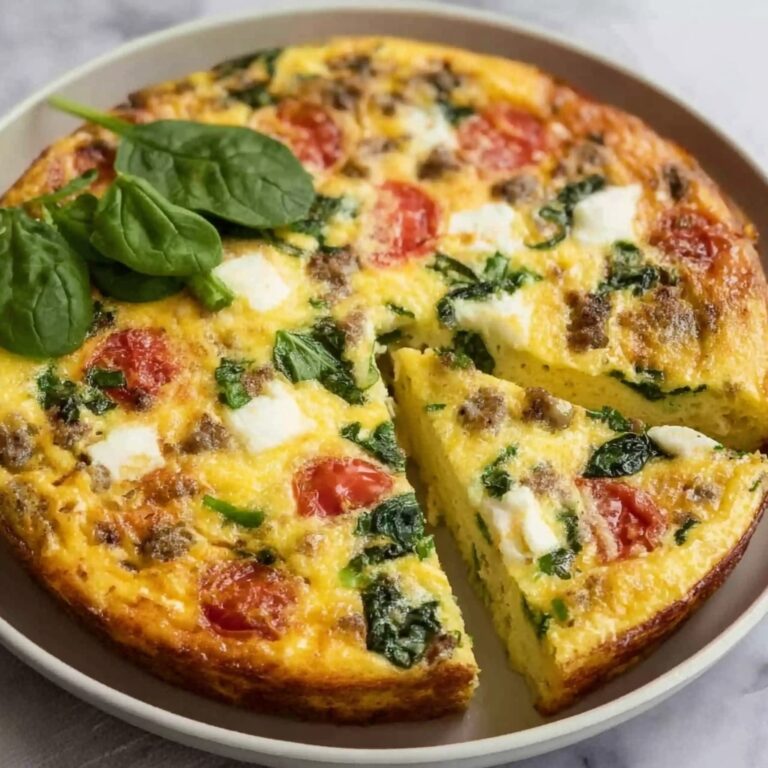 Air Fryer Chicken Sausage and Vegetable Frittata Recipe