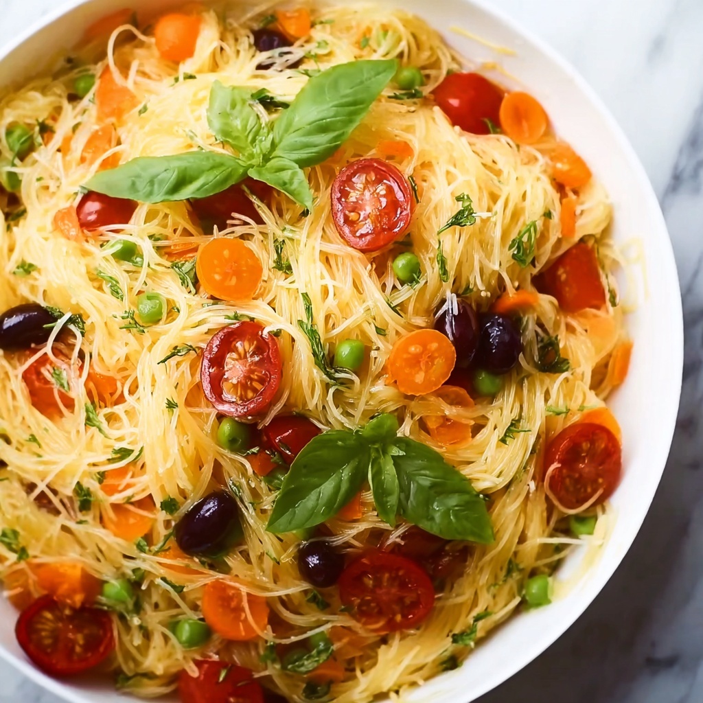 Angel Hair Pasta Salad with Cherry Tomatoes, Cucumber, and Basil Recipe - Recipe Image