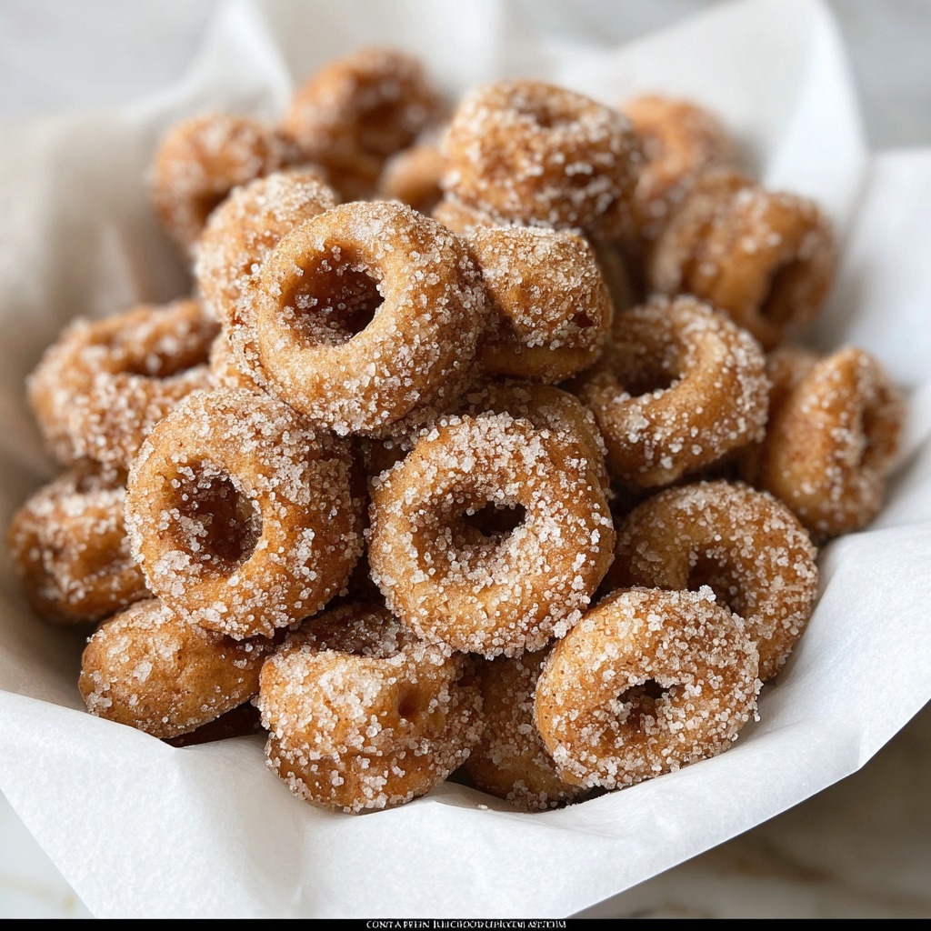 Mini Doughnut Hot Buttered Cheerios Recipe - Recipe Image