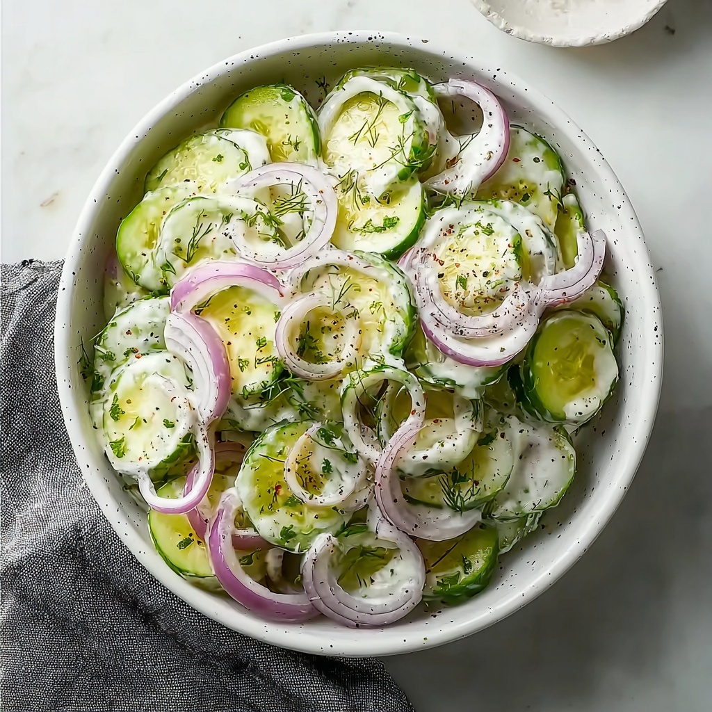 Creamy Cucumber Salad Recipe - Recipe Image