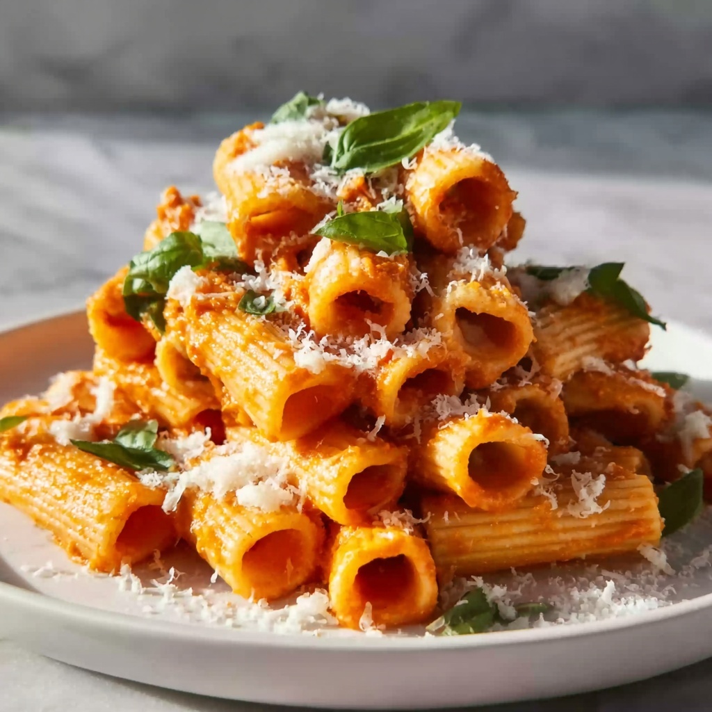 Spicy Basil Rigatoni Recipe - Recipe Image