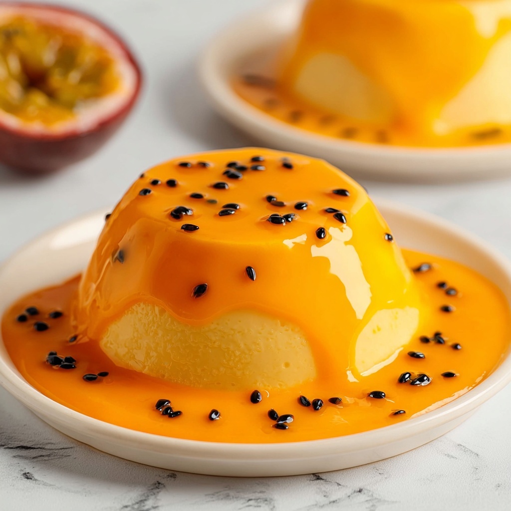 Passion Fruit Panna Cotta with Coconut Cream and Lime Coulis Recipe - Recipe Image