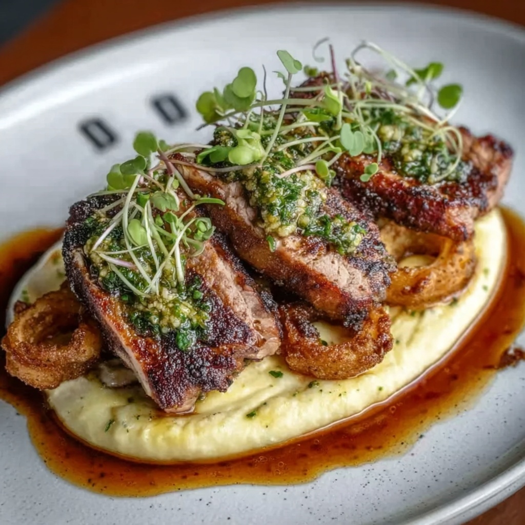 Seared Lamb Liver with Onion Butter Glaze Recipe - Recipe Image