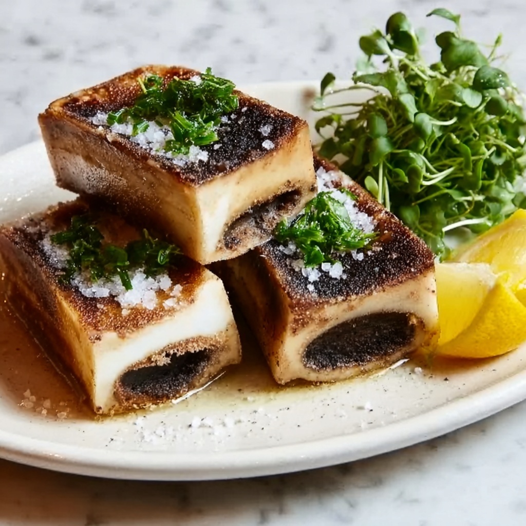 Roasted Bone Marrow with Sea Salt & Lemon Recipe - Recipe Image