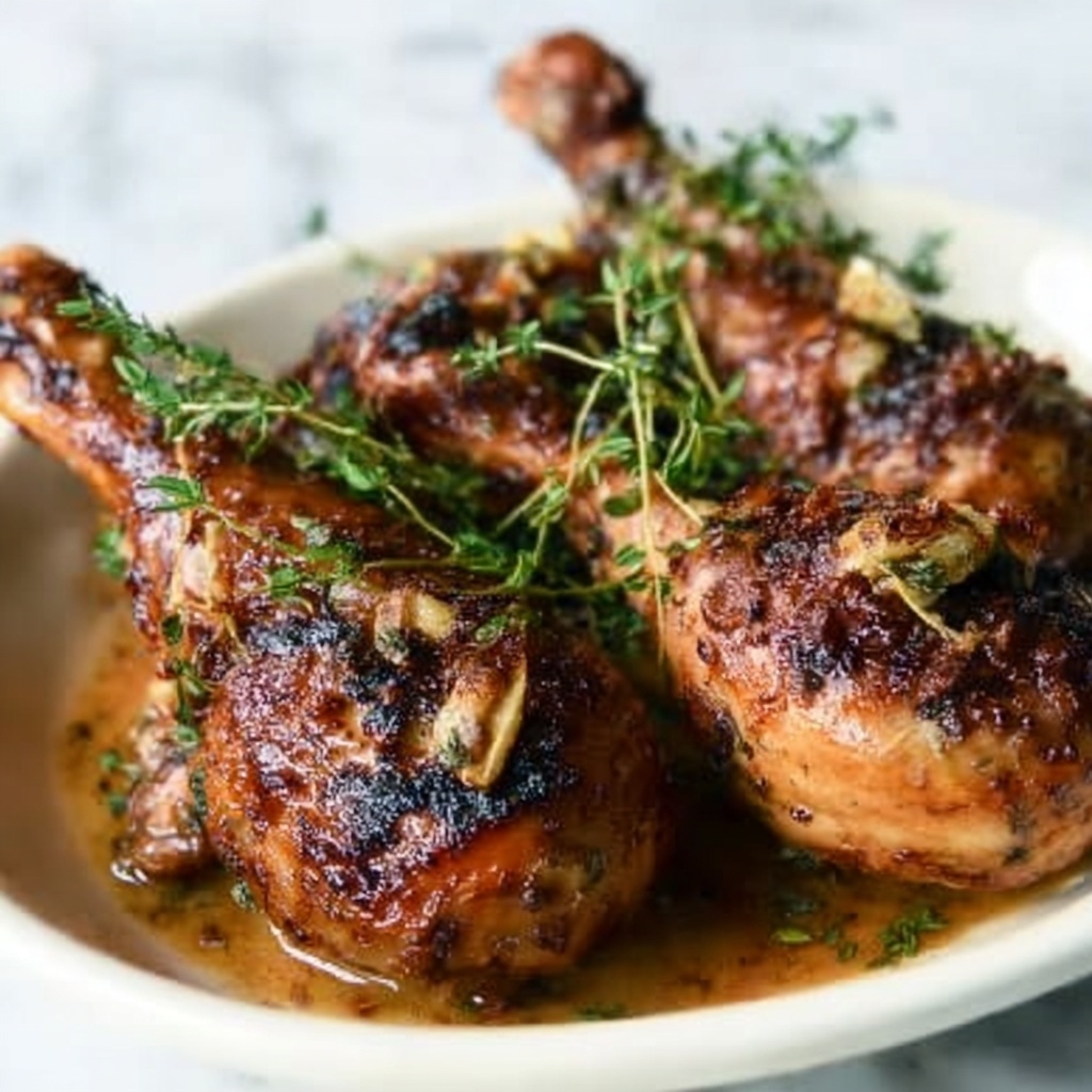 Roasted Quail with Duck Fat and Herbs Recipe - Recipe Image