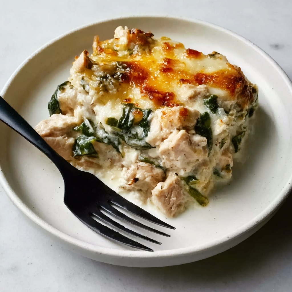 High-Protein Spinach and Artichoke Chicken Casserole Recipe - Recipe Image