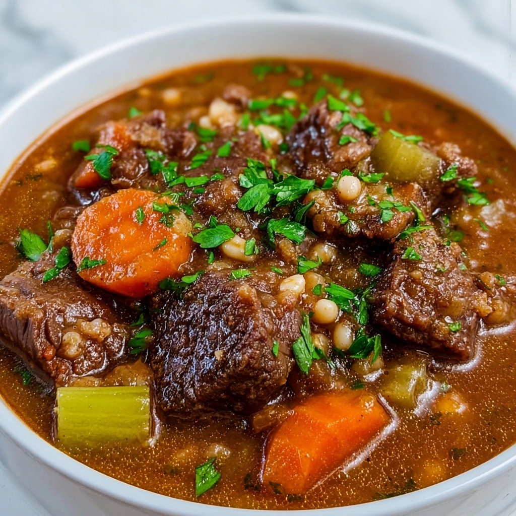 Hearty Beef and Barley Stew Perfect for Cozy Nights Recipe - Recipe Image