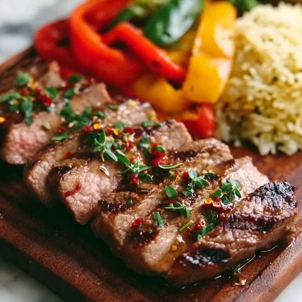 Pepper Steak with Bell Peppers and Onion Recipe - Recipe Image