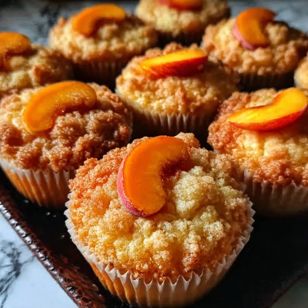 Peach Financiers: Elegant French Almond Cakes Recipe - Recipe Image