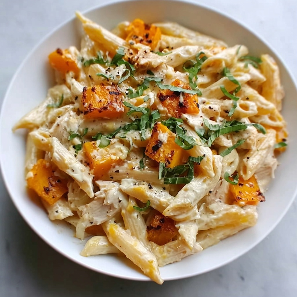 Butternut Squash Pasta with Creamy Nutmeg Sauce Recipe - Recipe Image