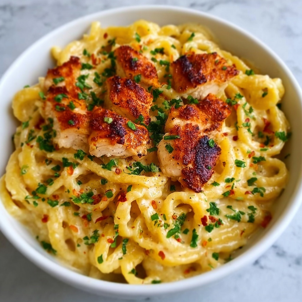 Chicken and Shrimp Carbonara Recipe - Recipe Image