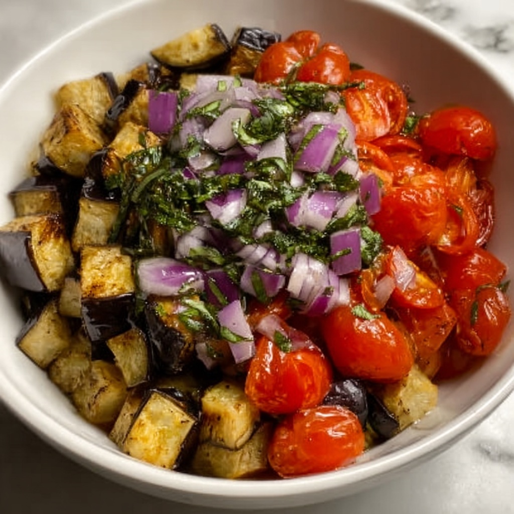 Roasted Eggplant and Cherry Tomato Salad Recipe - Recipe Image