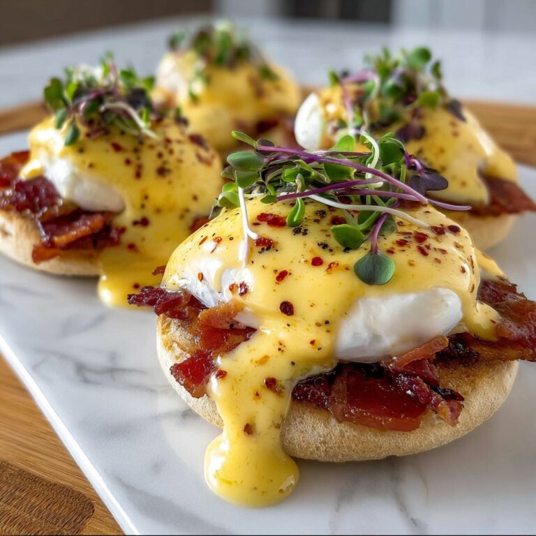 Classic Eggs Benedict with Homemade Hollandaise Sauce Recipe