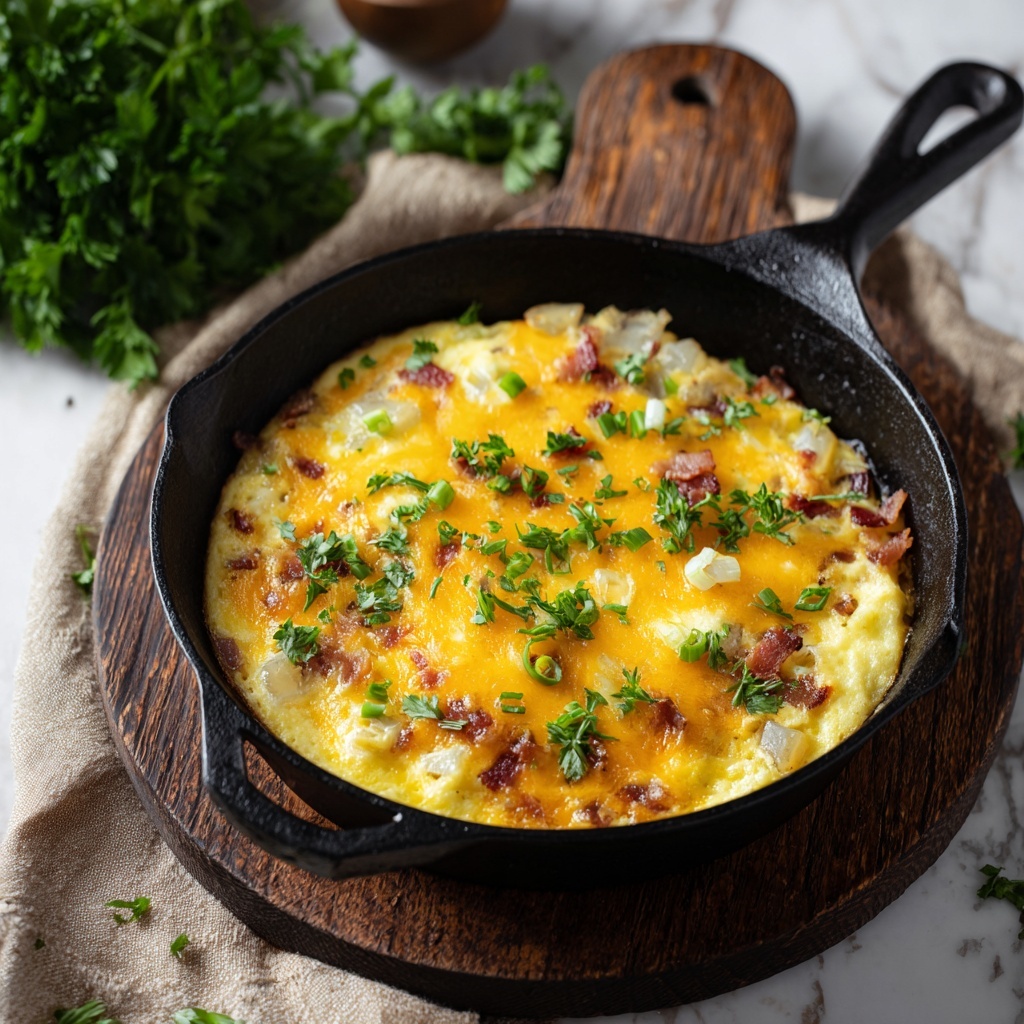 Cheesy Potato Egg Scramble Recipe - Recipe Image