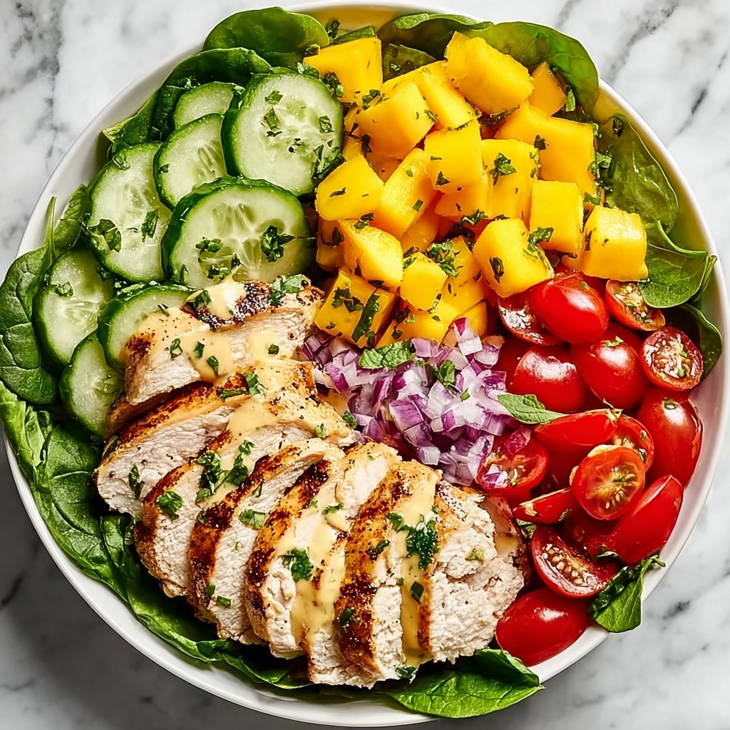 Chicken Mango Salad with Honey Lemon Dressing Recipe - Recipe Image