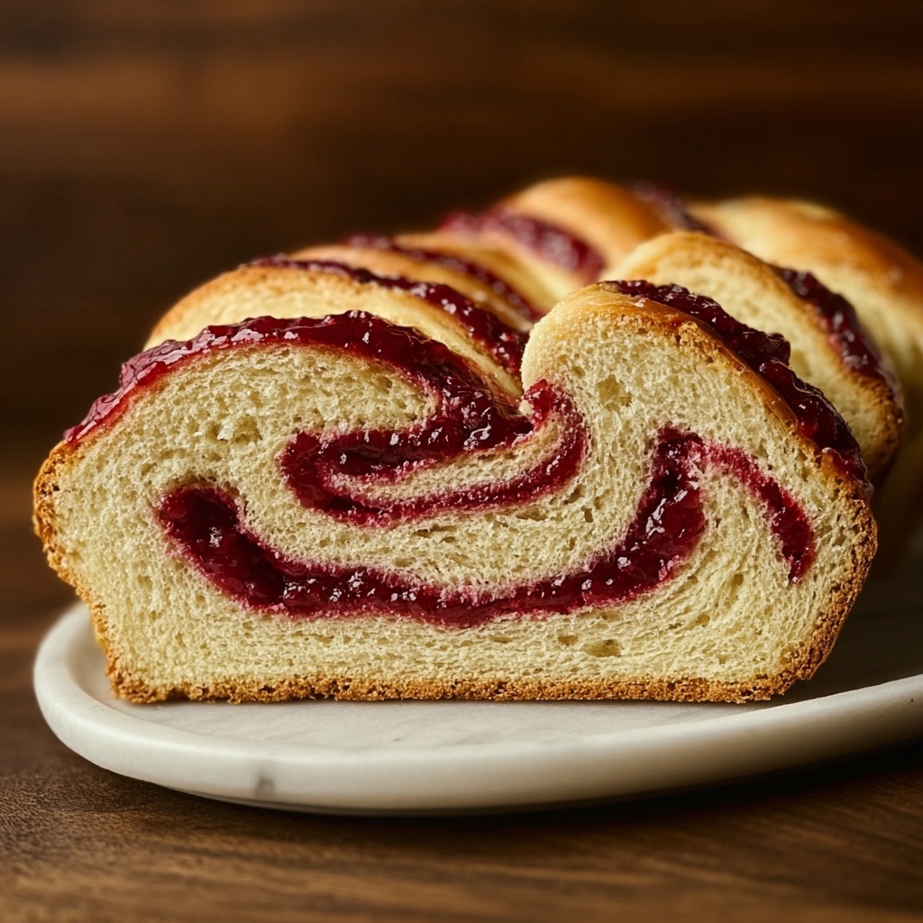 Perfect Raspberry Swirl Brioche Loaf Recipe - Recipe Image