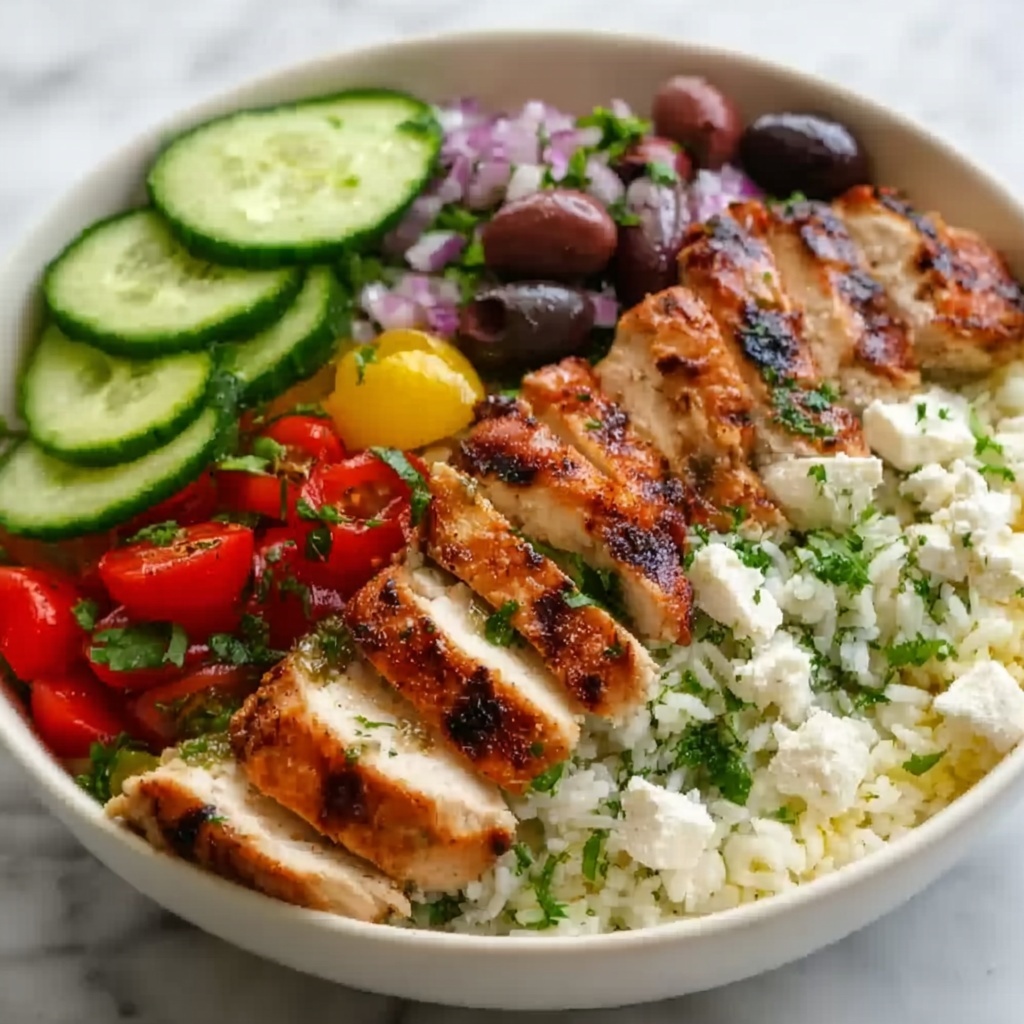Greek Chicken Bowls with Quinoa, Vegetables, and Tzatziki Recipe - Recipe Image