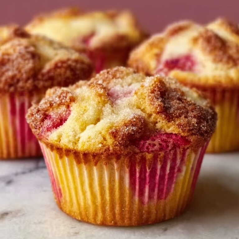 Rhubarb Muffins with Cinnamon Sugar Topping Recipe