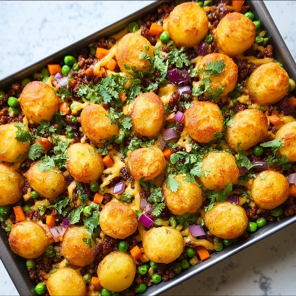 Samosa Tater Tot Casserole Recipe - Recipe Image