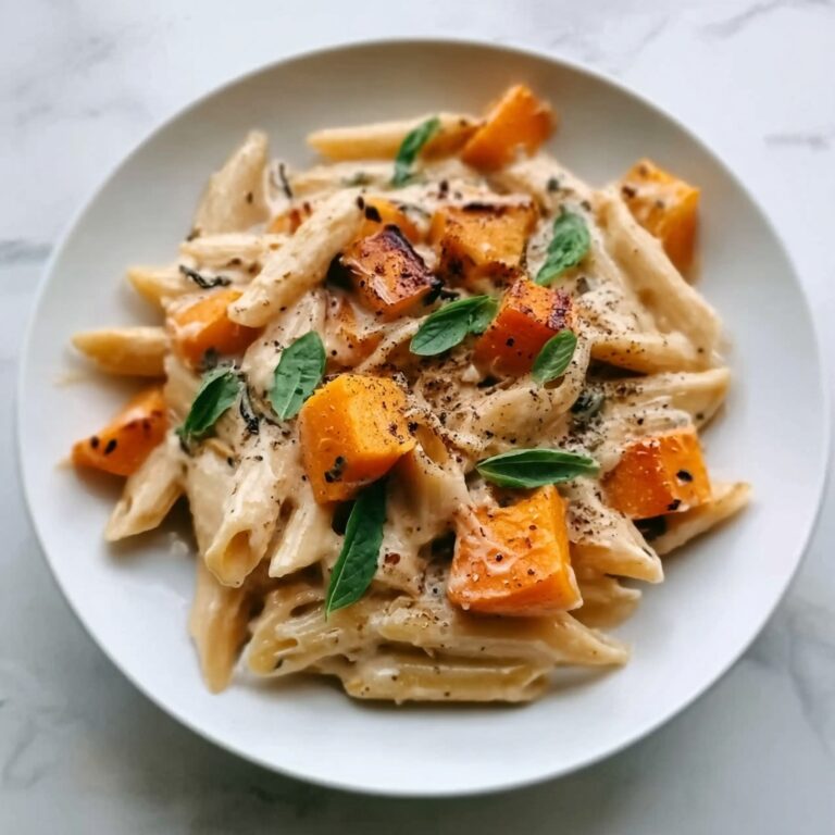Butternut Squash Pasta with Creamy Sauce and Parsley Recipe