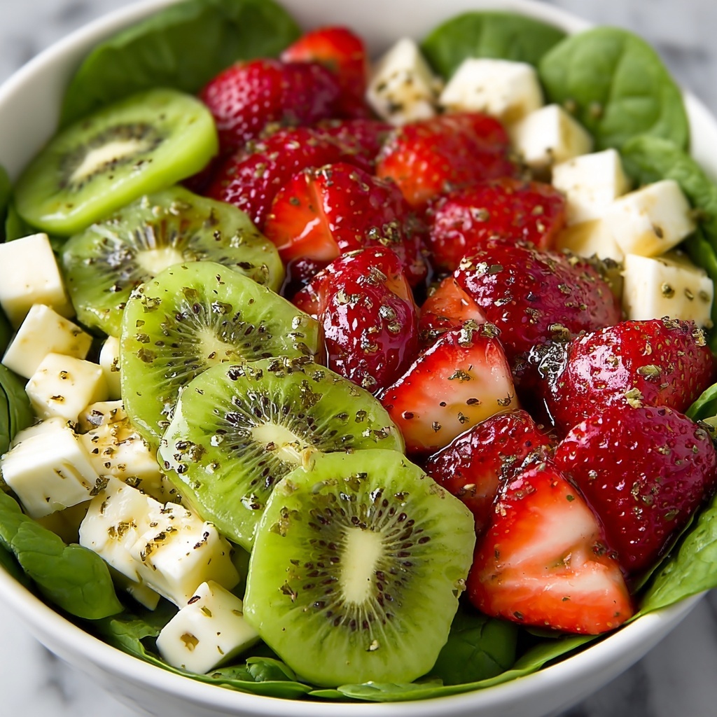 Strawberry Kiwi and Spinach Salad Recipe - Recipe Image