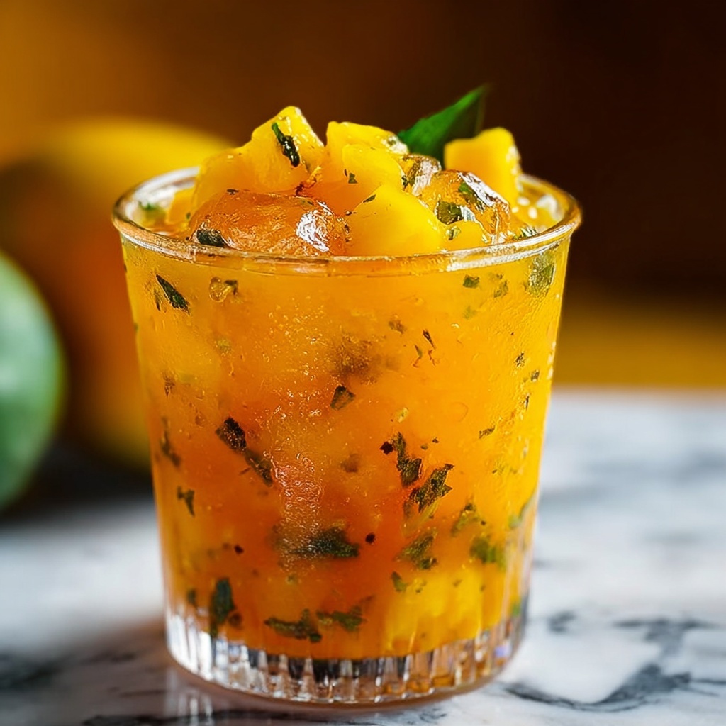 Homemade Mango Iced Tea Recipe - Recipe Image